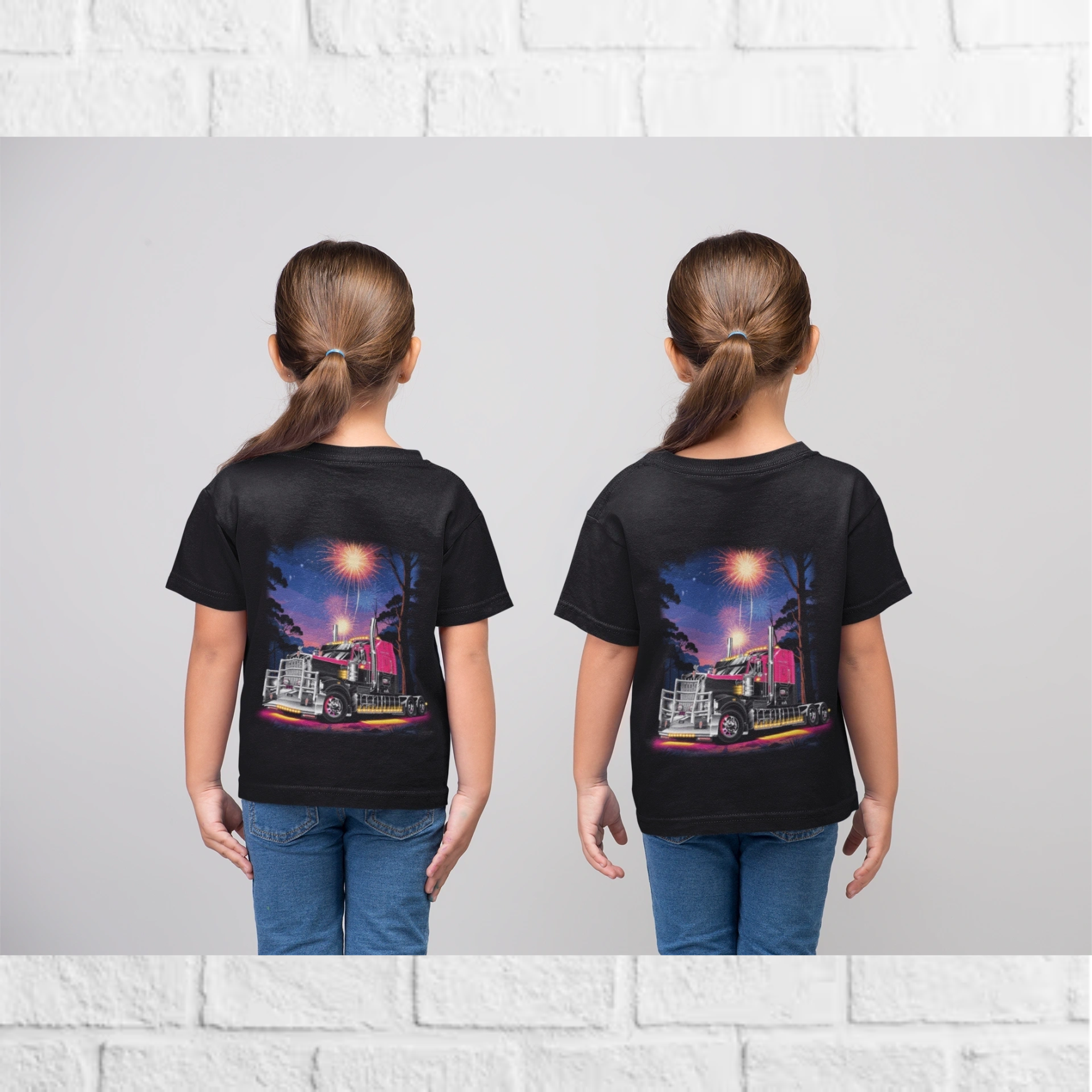 Pink Perfect Truck Kids Shirt